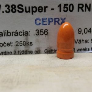 Ares luoti  9 / 38S-150 RNFB , .356" , CEPRX , 1000 kpl . tässä uusi hinta 4/2025 alkaen